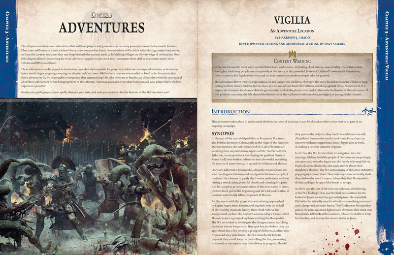 Cohors Cthulhu RPG Laurium Adventures