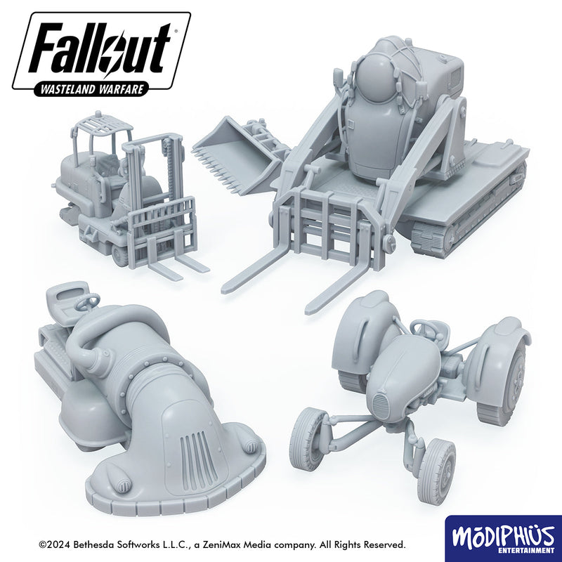 Fallout: Terrain - Print at Home - Industrial Vehicles (STL)