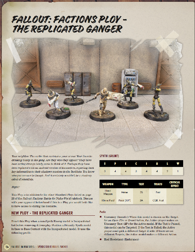 Fallout: Miniatures - Spooktober Rules Packet (FREE PDF)