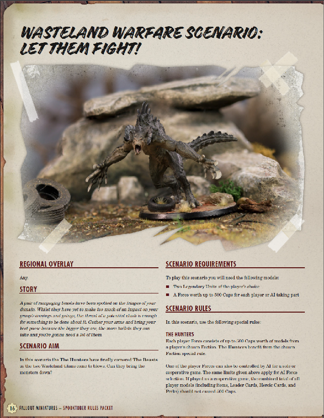 Fallout: Miniatures - Spooktober Rules Packet (FREE PDF)