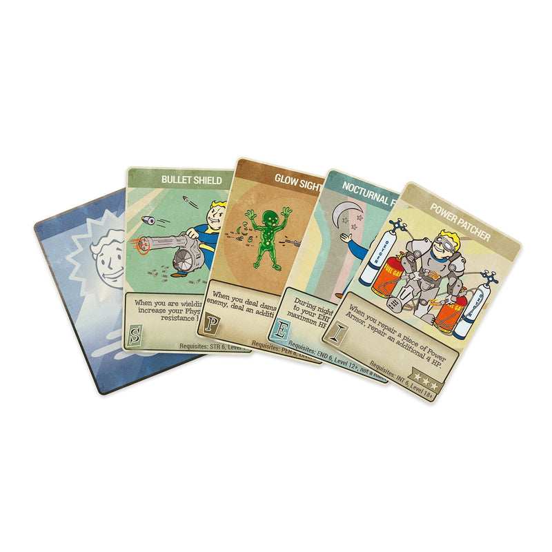 fallout limited edition perk card Our range continues to grow, and the latest addition is this set of Cards! Made from metal with a colourful flourish, they come in their own S.P.E.C.I.A.L. album, which have for Fallout fans and collectors. @wearefanattik gifted me one of