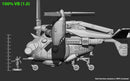 Fallout: Wasteland Warfare - Terrain Expansion: Parked Vertibird - STL