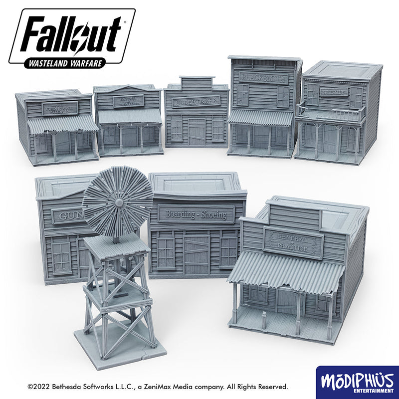Fallout: Wasteland Warfare - Print at Home - Dry Rock Gulch Buildings