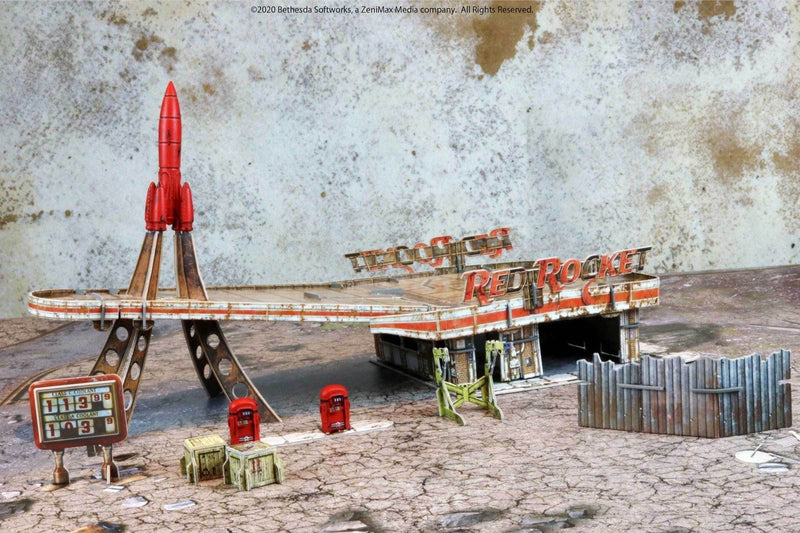Red Rocket Scenic Set | Fallout: Wasteland Warfare Miniatures