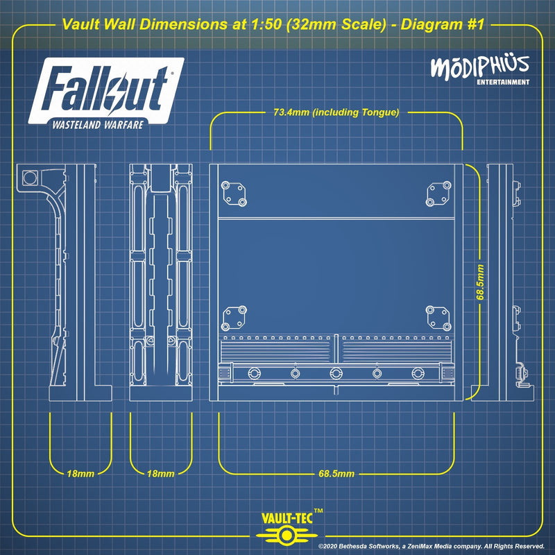 Fallout: Wasteland Warfare - Terrain Expansion: Vault Design Starter Pack STL