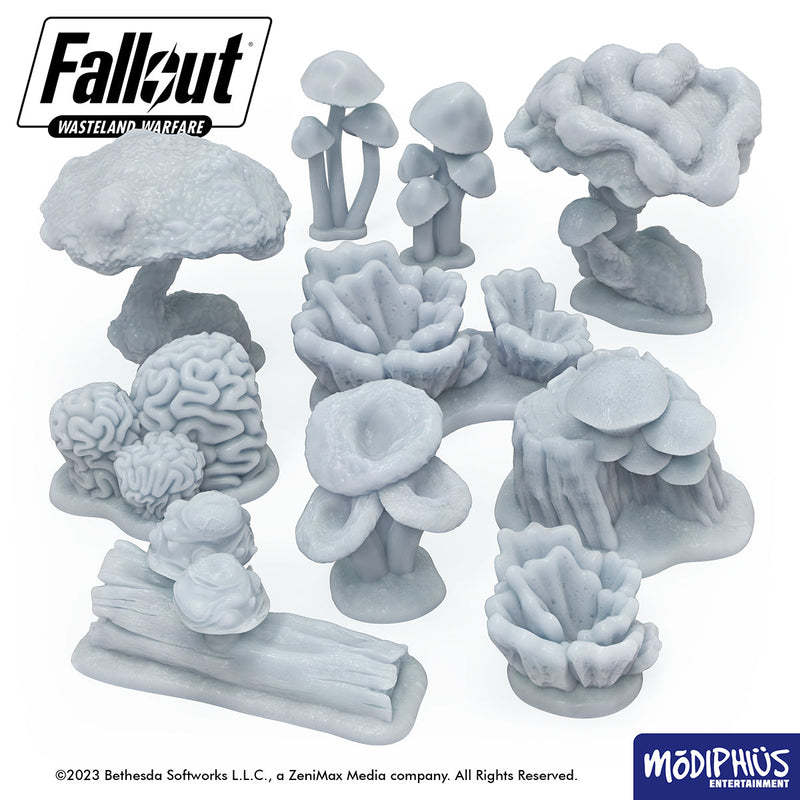 Fallout: Wasteland Warfare - Print at Home - Basing Greebles: Mushrooms & Fungi