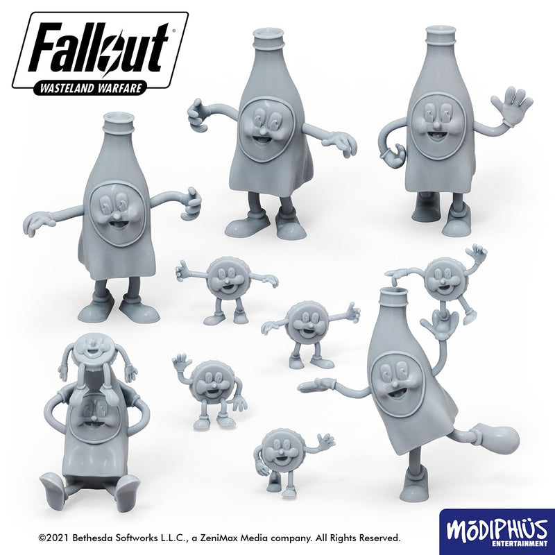 Fallout: Wasteland Warfare - Print at Home -Bottle and Cappy STL