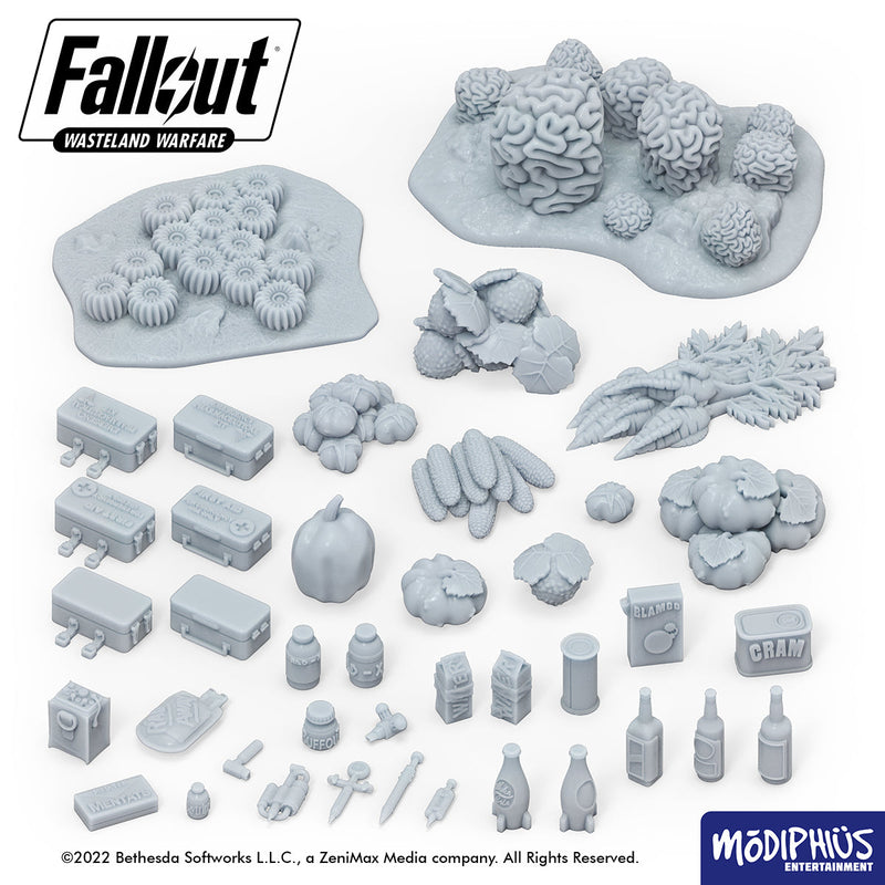 Fallout: Wasteland Warfare - Print at Home - Chems, Meds and Food STL