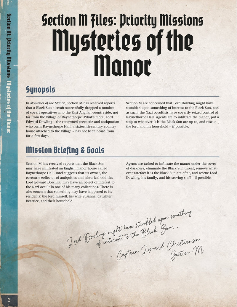 Achtung! Cthulhu - Mysteries of the Manor PDF FREE!