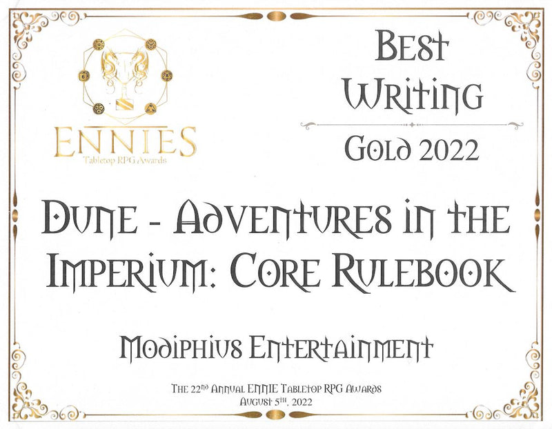Dune: Core Rulebook Imperial Limited Edition Dune - Adventures in the Imperium Modiphius Entertainment 