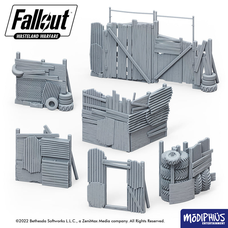 Fallout: Wasteland Warfare - Print At Home - Settlement Walls Fallout: Wasteland Warfare Modiphius Entertainment 